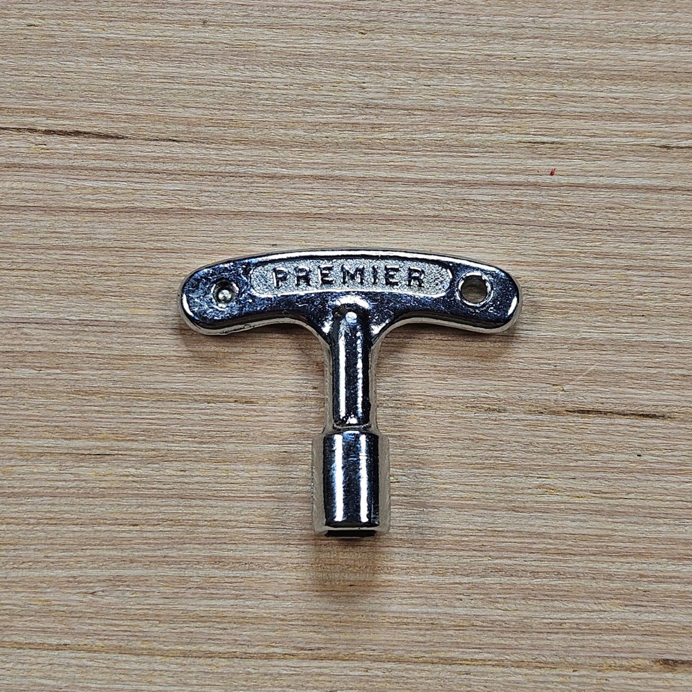 Vintage Premier Drum Key Silver British Made Percussion Tool Accessory